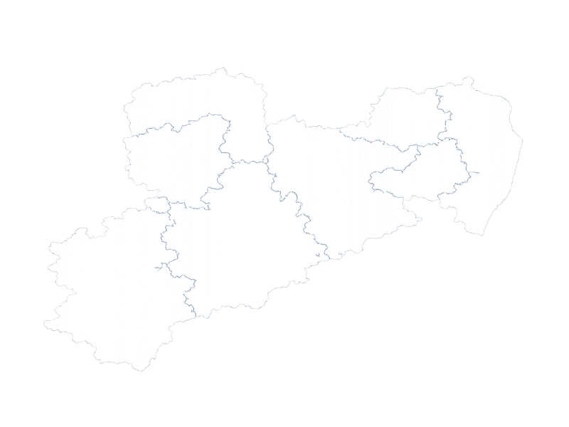 Umrisskarte von Sachsen